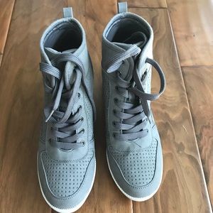 Grey Wedge Sneaker